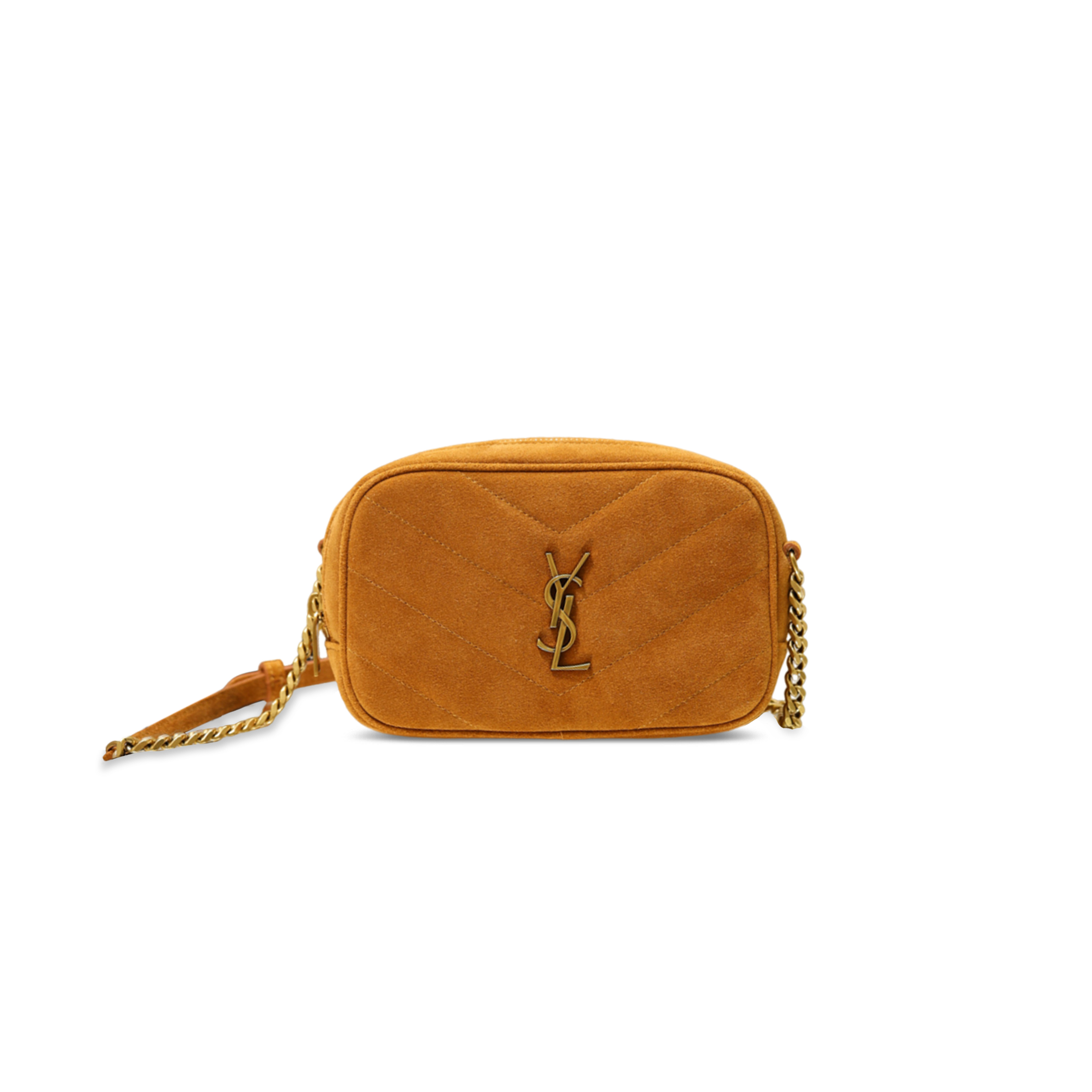 YSL LOULOU MINI CAMERA BAG IN MATELASSÉ SUEDE 869816 (18.5*11.5*5cm)